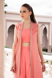 Maria.B Sateen Unstitched Embroidered Cotton Satin 3Pc Suit CST-701