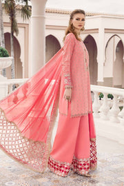 Maria.B Sateen Unstitched Embroidered Cotton Satin 3Pc Suit CST-701