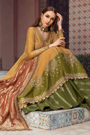 Maria.B Sateen Unstitched Embroidered Cotton Satin 3Pc Suit CST-702