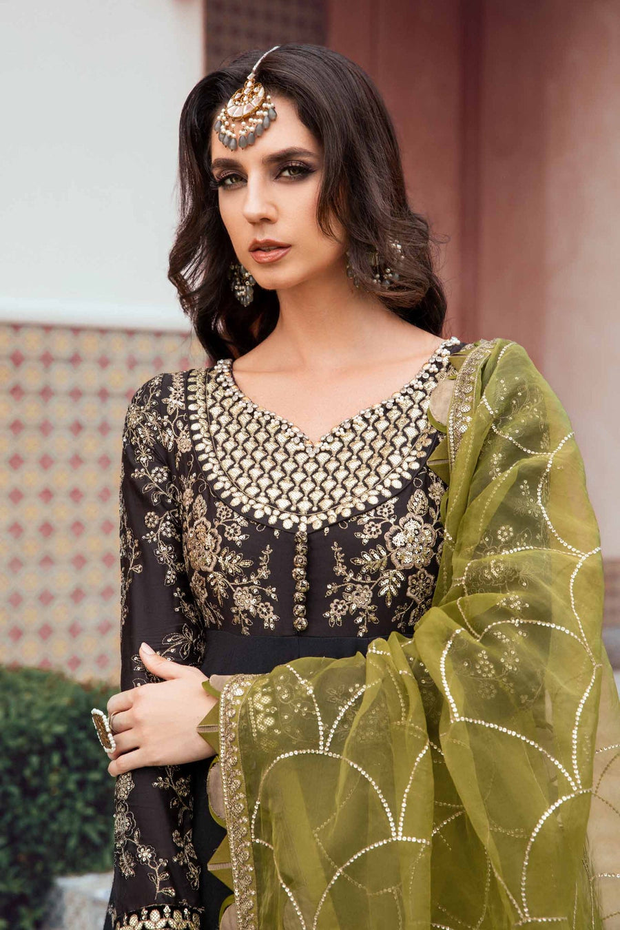 Maria.B Sateen Unstitched Embroidered Cotton Satin 3Pc Suit CST-703