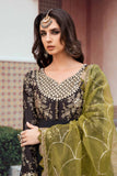 Maria.B Sateen Unstitched Embroidered Cotton Satin 3Pc Suit CST-703