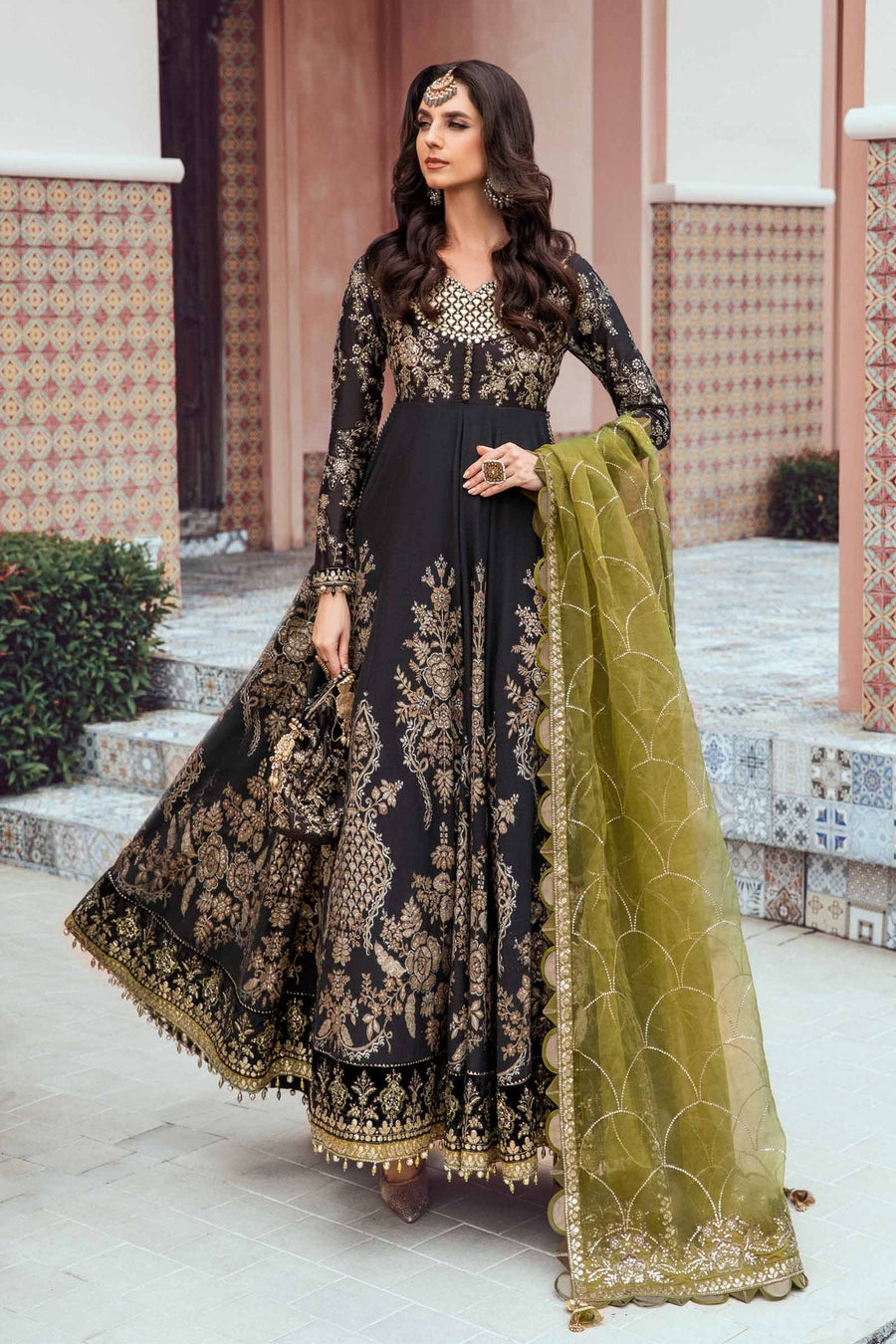 Maria.B Sateen Unstitched Embroidered Cotton Satin 3Pc Suit CST-703