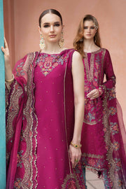 Maria.B Sateen Unstitched Embroidered Cotton Satin 3Pc Suit CST-704