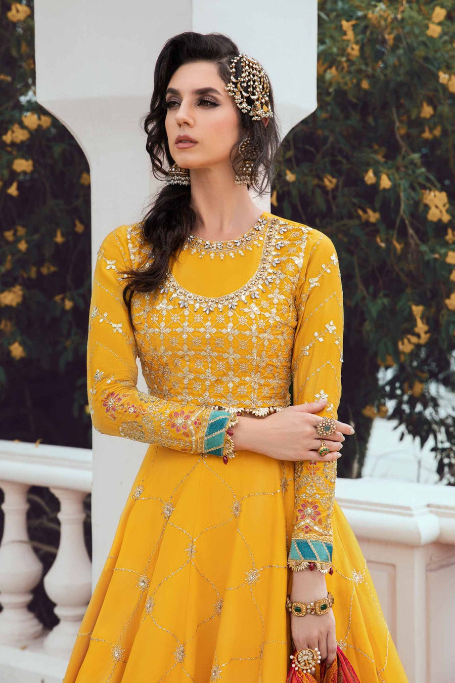Maria.B Sateen Unstitched Embroidered Cotton Satin 3Pc Suit CST-705