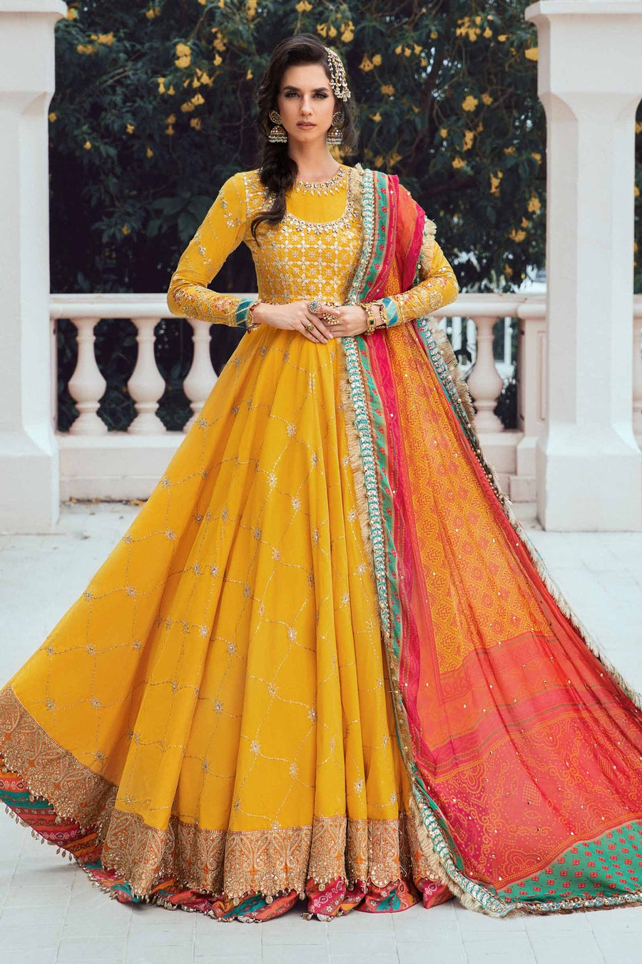 Maria.B Sateen Unstitched Embroidered Cotton Satin 3Pc Suit CST-705