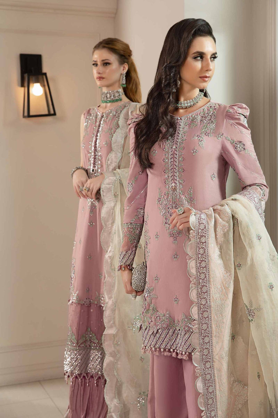 Maria.B Sateen Unstitched Embroidered Cotton Satin 3Pc Suit CST-706