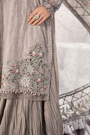 Maria.B Sateen Unstitched Embroidered Cotton Satin 3Pc Suit CST-707