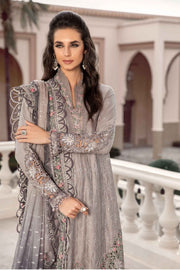 Maria.B Sateen Unstitched Embroidered Cotton Satin 3Pc Suit CST-707
