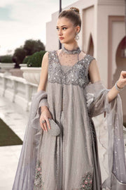 Maria.B Sateen Unstitched Embroidered Cotton Satin 3Pc Suit CST-707