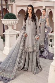 Maria.B Sateen Unstitched Embroidered Cotton Satin 3Pc Suit CST-707