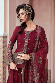 Maria.B Sateen Unstitched Embroidered Cotton Satin 3Pc Suit CST-708