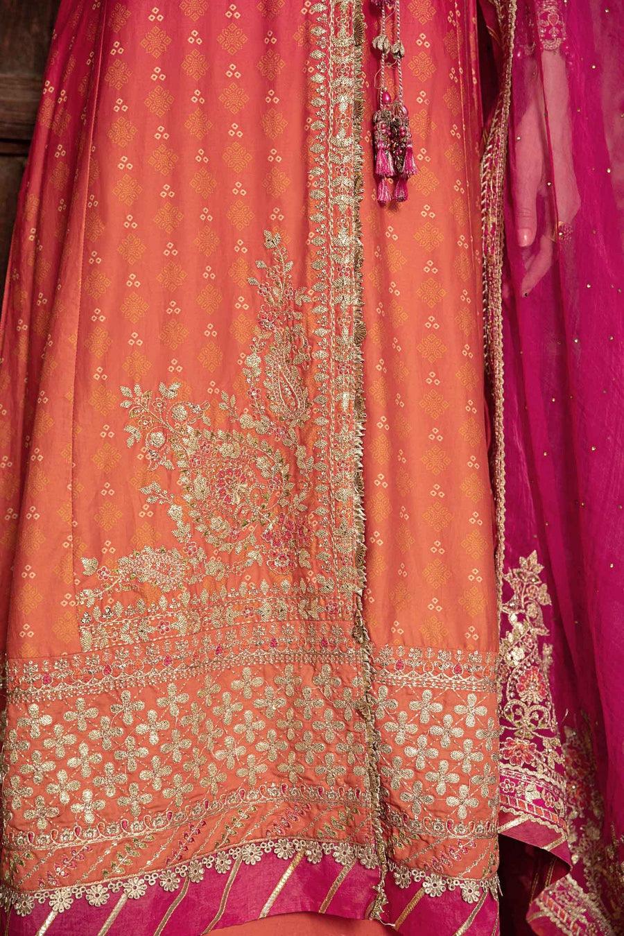 Maria.B Sateen Unstitched Embroidered Cotton Satin 3Pc Suit CST-709