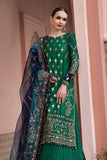 Maria.B Sateen Unstitched Embroidered Cotton Satin 3Pc Suit CST-711