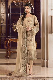Maria.B Sateen Unstitched Embroidered Cotton Satin 3Pc Suit CST-712
