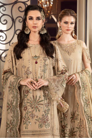 Maria.B Sateen Unstitched Embroidered Cotton Satin 3Pc Suit CST-712