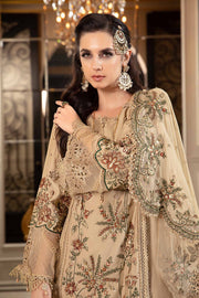 Maria.B Sateen Unstitched Embroidered Cotton Satin 3Pc Suit CST-712