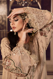 Maria.B Sateen Unstitched Embroidered Cotton Satin 3Pc Suit CST-712