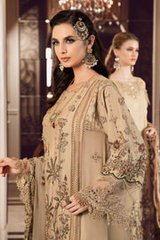 Maria.B Sateen Unstitched Embroidered Cotton Satin 3Pc Suit CST-712