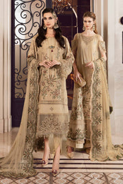Maria.B Sateen Unstitched Embroidered Cotton Satin 3Pc Suit CST-712