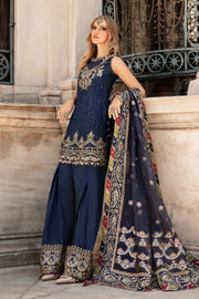 Sateen By Maria B Embroidered Cotton Satin Unstitched 3Pc Suit CST-804