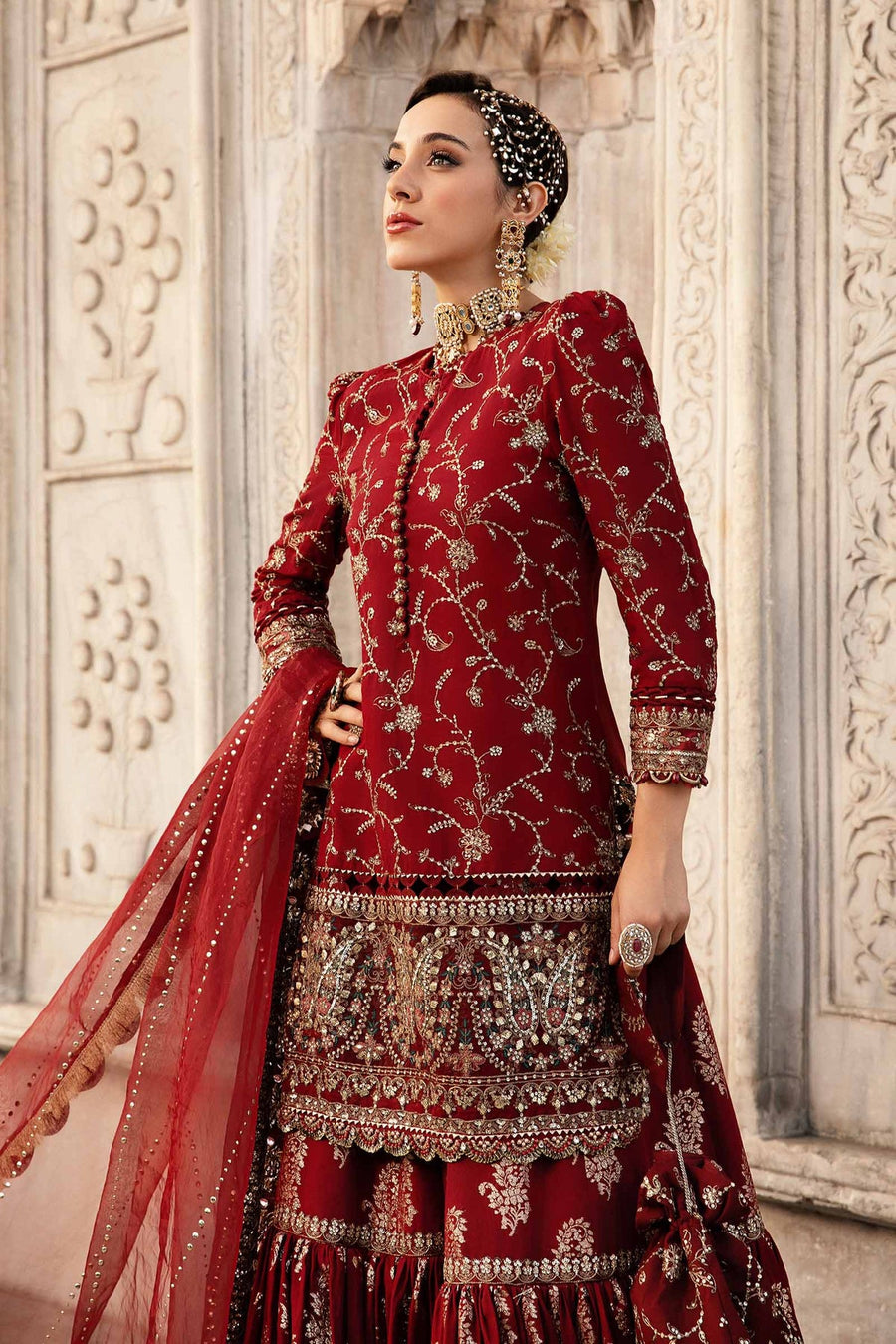 Sateen By Maria B Embroidered Cotton Satin Unstitched 3Pc Suit CST-807