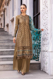 Sateen By Maria B Embroidered Cotton Satin Unstitched 3Pc Suit CST-808