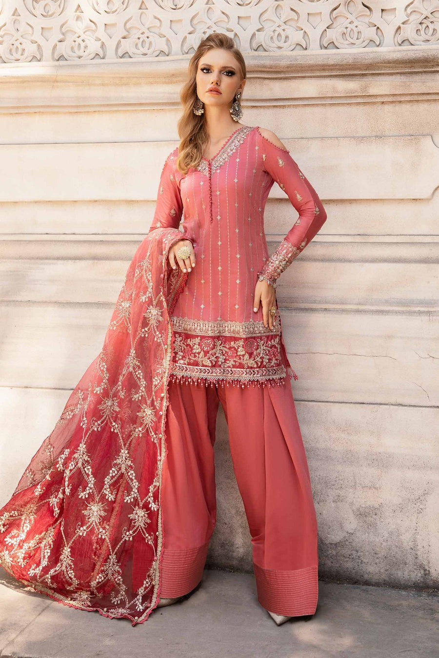 Sateen By Maria B Embroidered Cotton Satin Unstitched 3Pc Suit CST-809