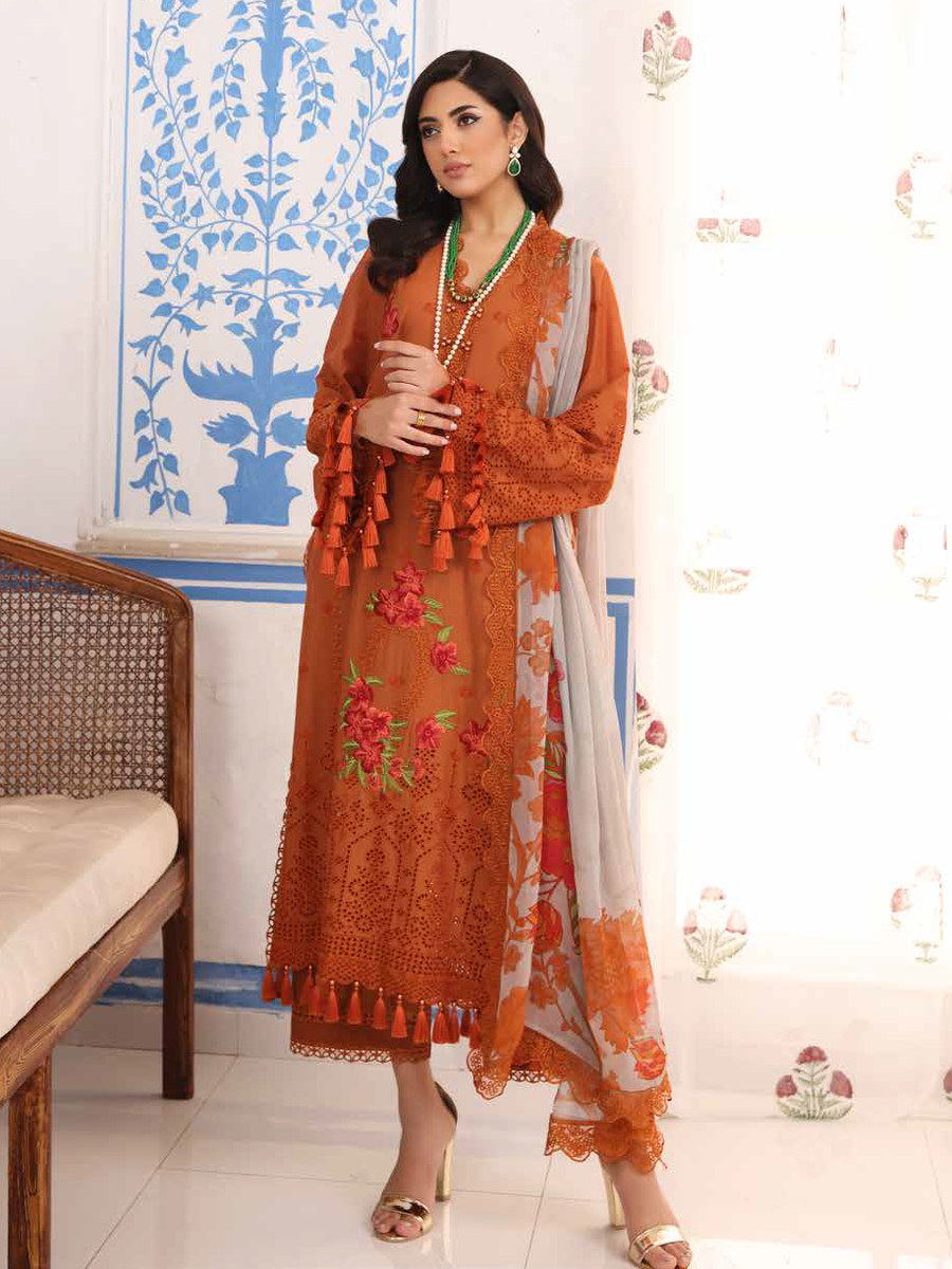 Charizma Tabeer Premium Schiffli Lawn Unstitched 3Pc Suit CT4-04