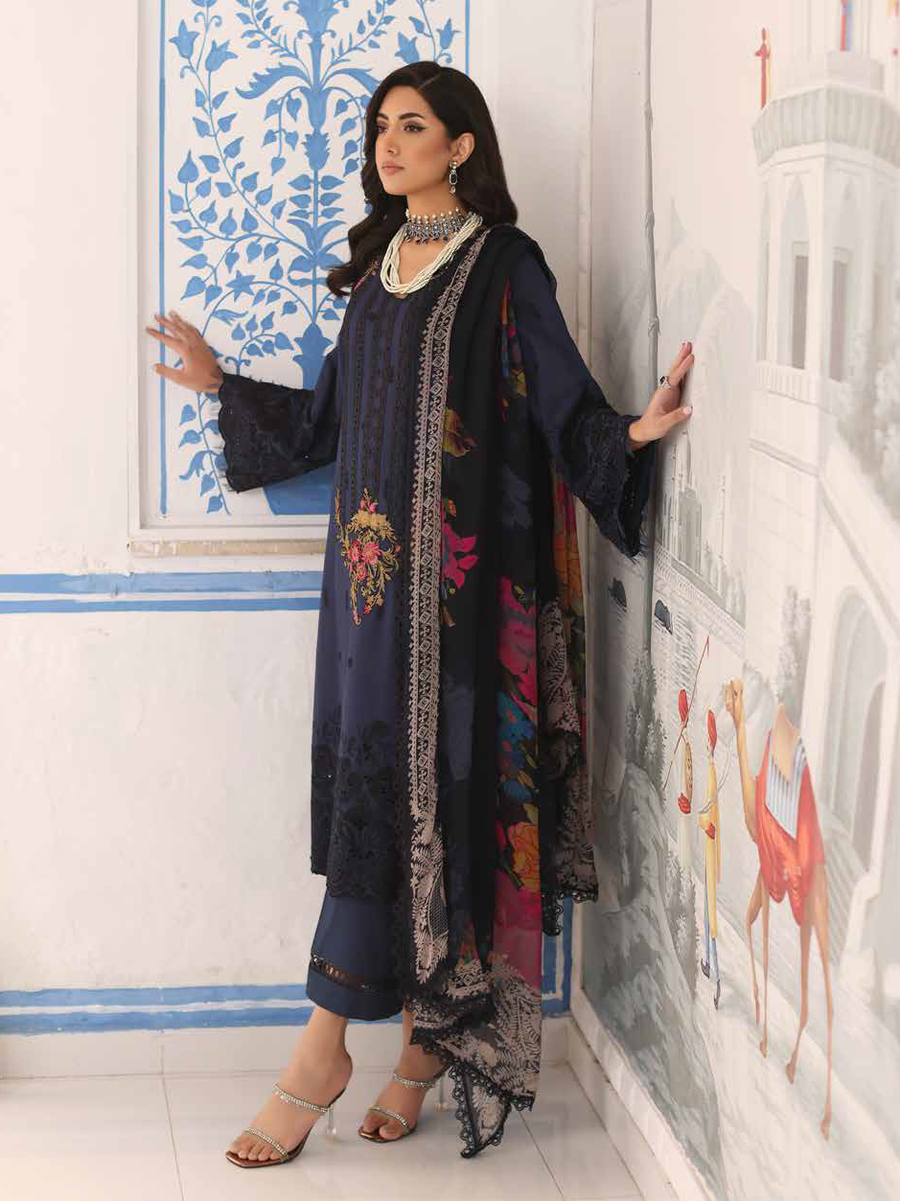 Charizma Tabeer Premium Schiffli Lawn Unstitched 3Pc Suit CT4-05