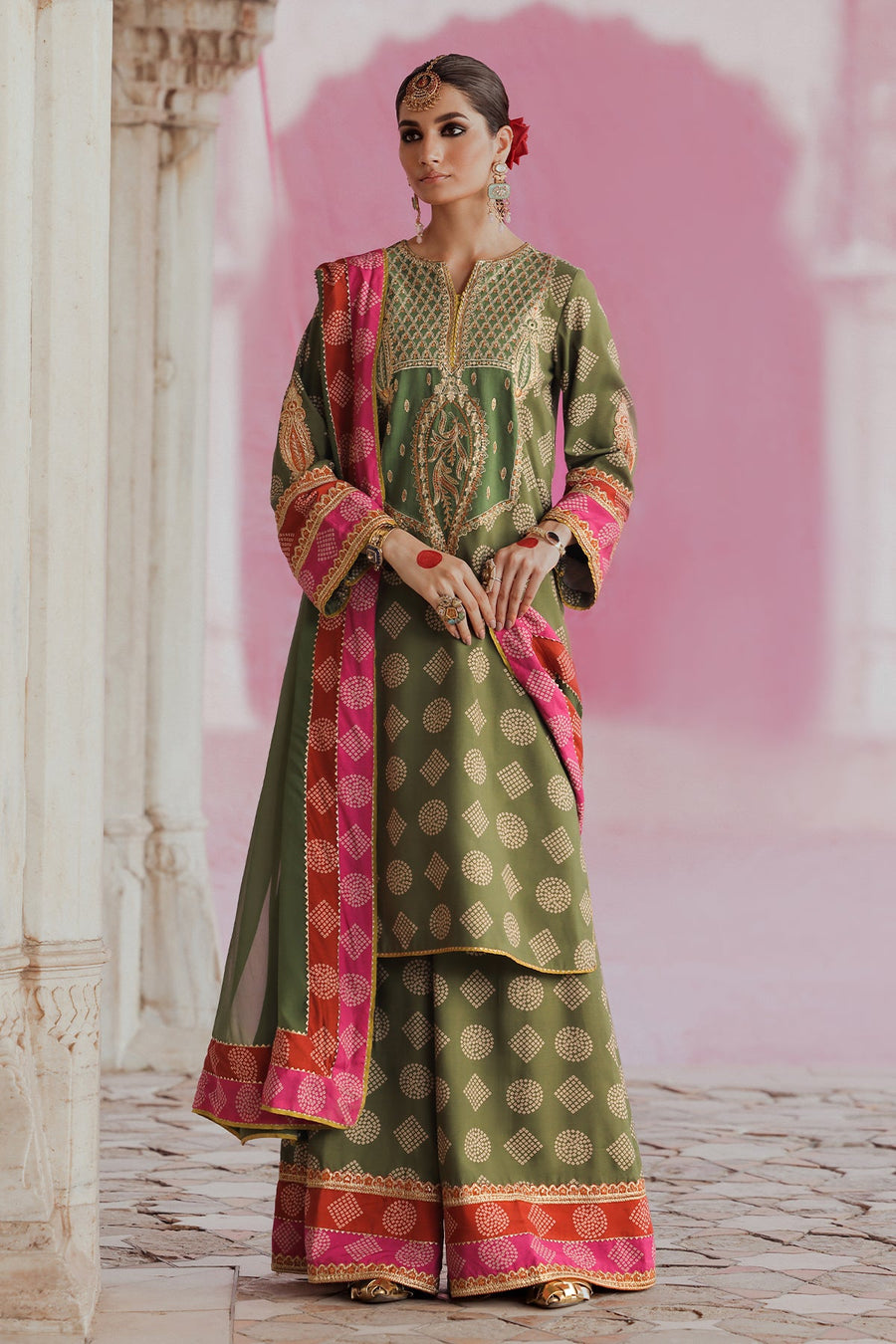 Tabeer by Charizma Embroidered Chunri Silk Unstitched 3Pc Suit CTW4-01