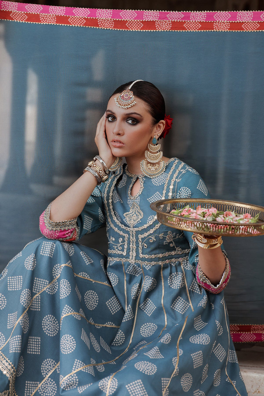 Tabeer by Charizma Embroidered Chunri Silk Unstitched 3Pc Suit CTW4-06