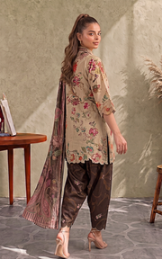 Asifa & Nabeel Digital Printed Cambric Unstitched 3Pc Suit CU26-04 Mocca