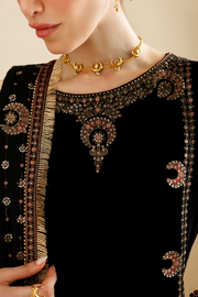 Jazmin Chandani Embroidered Velvet Unstitched 3Pc Suit CVF26-D01