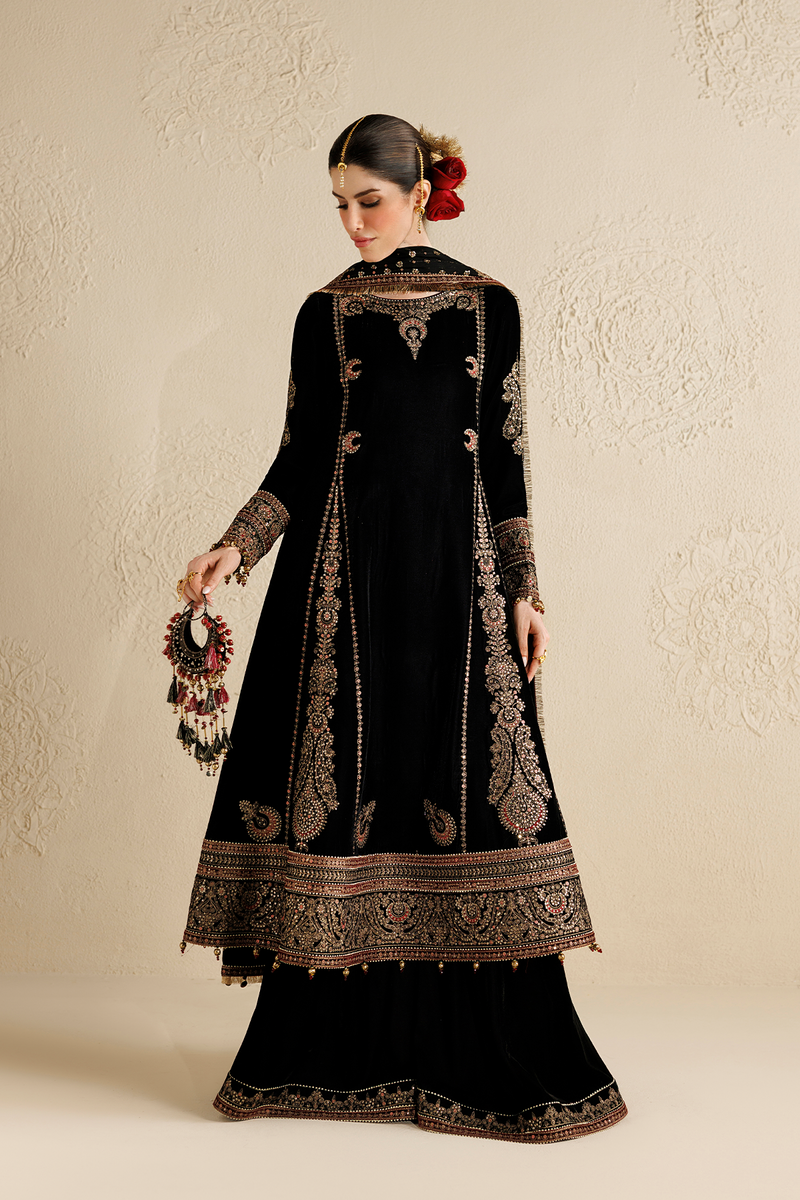 Jazmin Chandani Embroidered Velvet Unstitched 3Pc Suit CVF26-D01