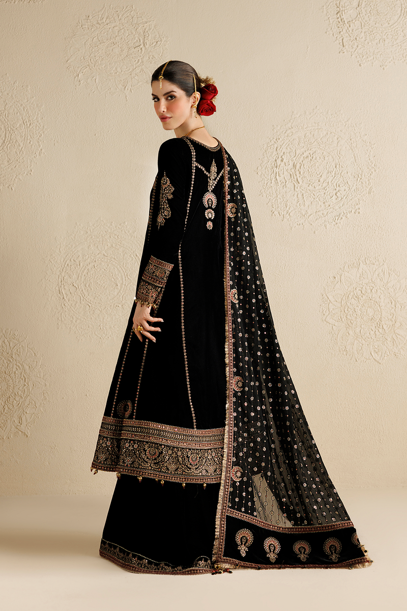 Jazmin Chandani Embroidered Velvet Unstitched 3Pc Suit CVF26-D01