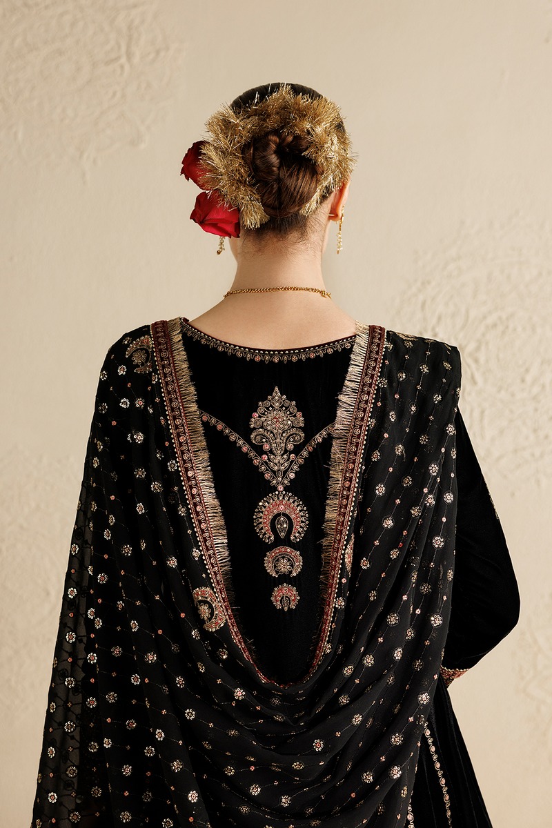 Jazmin Chandani Embroidered Velvet Unstitched 3Pc Suit CVF26-D01