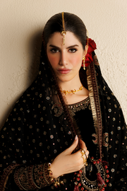 Jazmin Chandani Embroidered Velvet Unstitched 3Pc Suit CVF26-D01