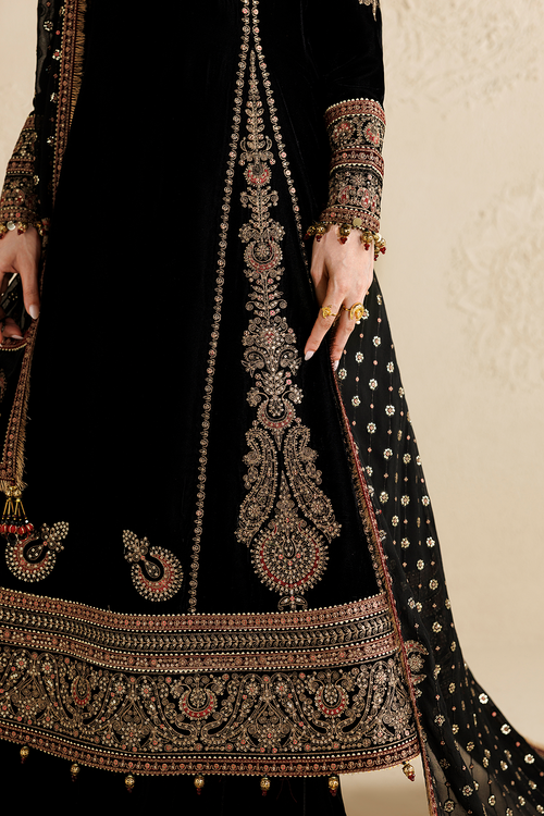 Jazmin Chandani Embroidered Velvet Unstitched 3Pc Suit CVF26-D01