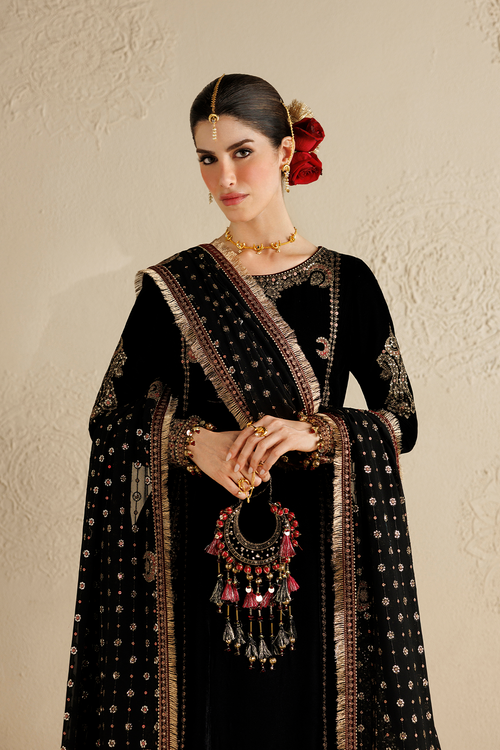 Jazmin Chandani Embroidered Velvet Unstitched 3Pc Suit CVF26-D01