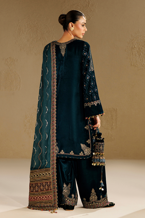 Jazmin Chandani Embroidered Velvet Unstitched 3Pc Suit CVF26-D02