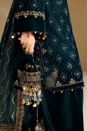 Jazmin Chandani Embroidered Velvet Unstitched 3Pc Suit CVF26-D02