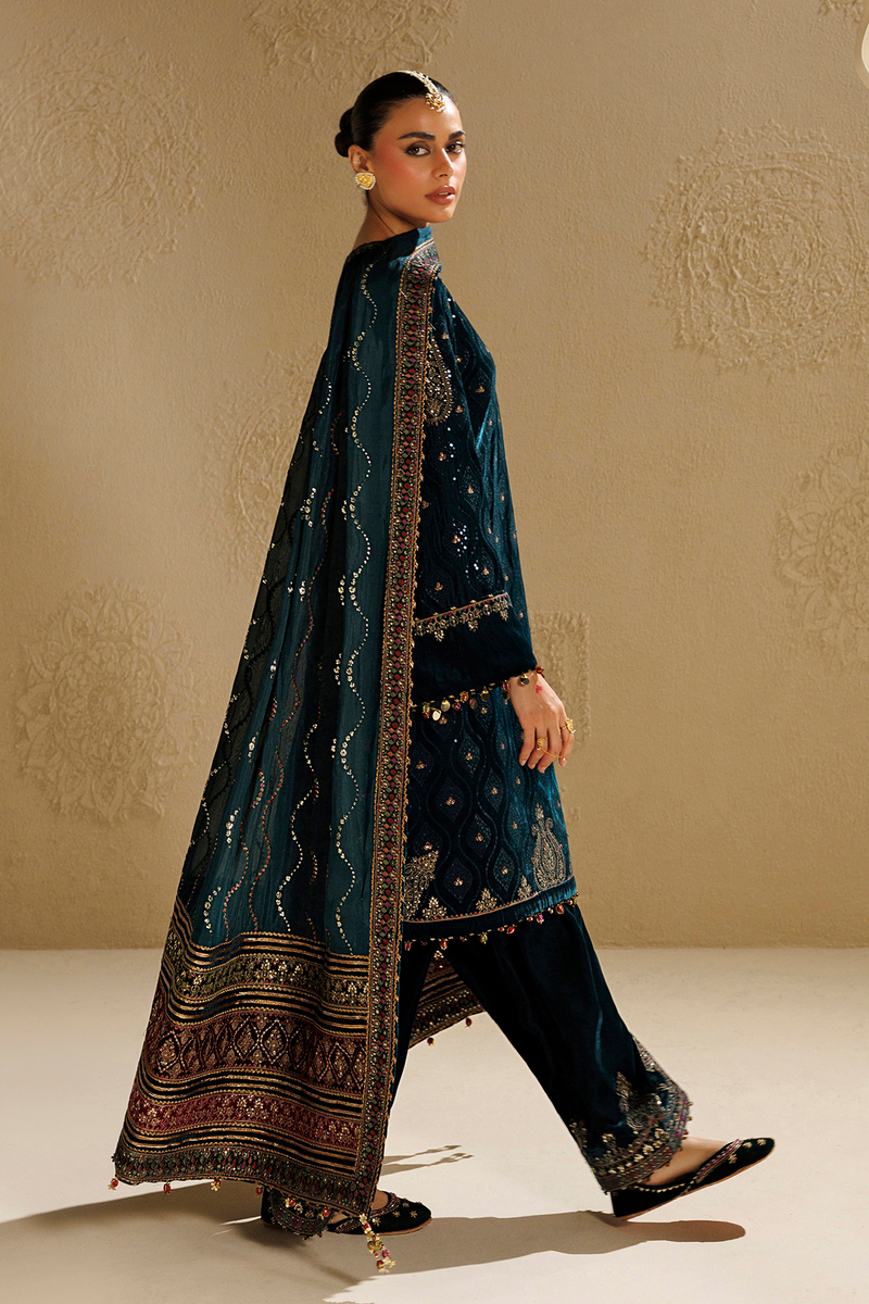 Jazmin Chandani Embroidered Velvet Unstitched 3Pc Suit CVF26-D02
