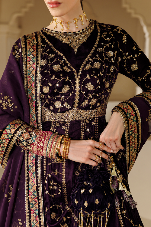 Jazmin Chandani Embroidered Velvet Unstitched 3Pc Suit CVF26-D03