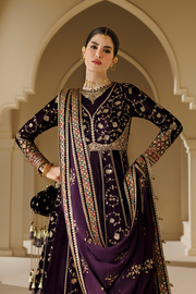 Jazmin Chandani Embroidered Velvet Unstitched 3Pc Suit CVF26-D03