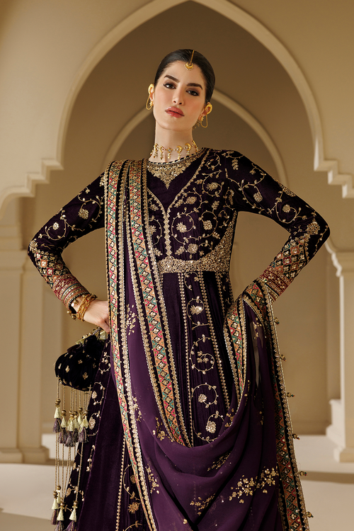 Jazmin Chandani Embroidered Velvet Unstitched 3Pc Suit CVF26-D03