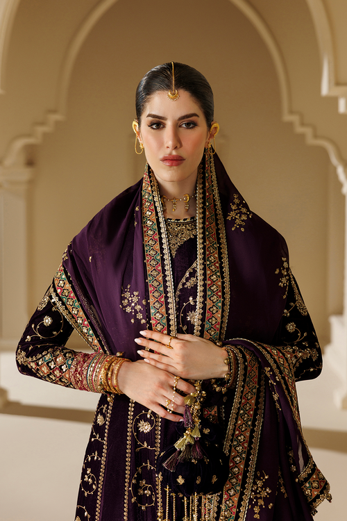 Jazmin Chandani Embroidered Velvet Unstitched 3Pc Suit CVF26-D03