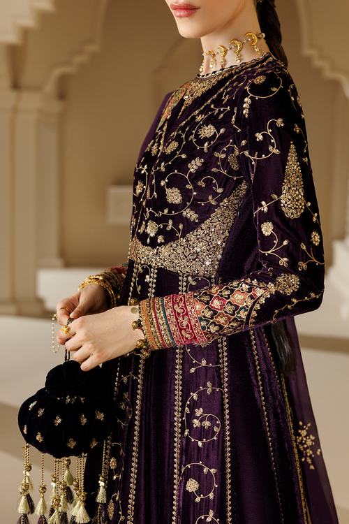 Jazmin Chandani Embroidered Velvet Unstitched 3Pc Suit CVF26-D03