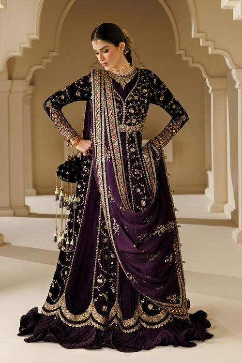 Jazmin Chandani Embroidered Velvet Unstitched 3Pc Suit CVF26-D03
