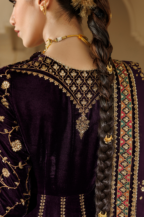 Jazmin Chandani Embroidered Velvet Unstitched 3Pc Suit CVF26-D03