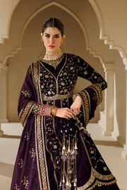 Jazmin Chandani Embroidered Velvet Unstitched 3Pc Suit CVF26-D03